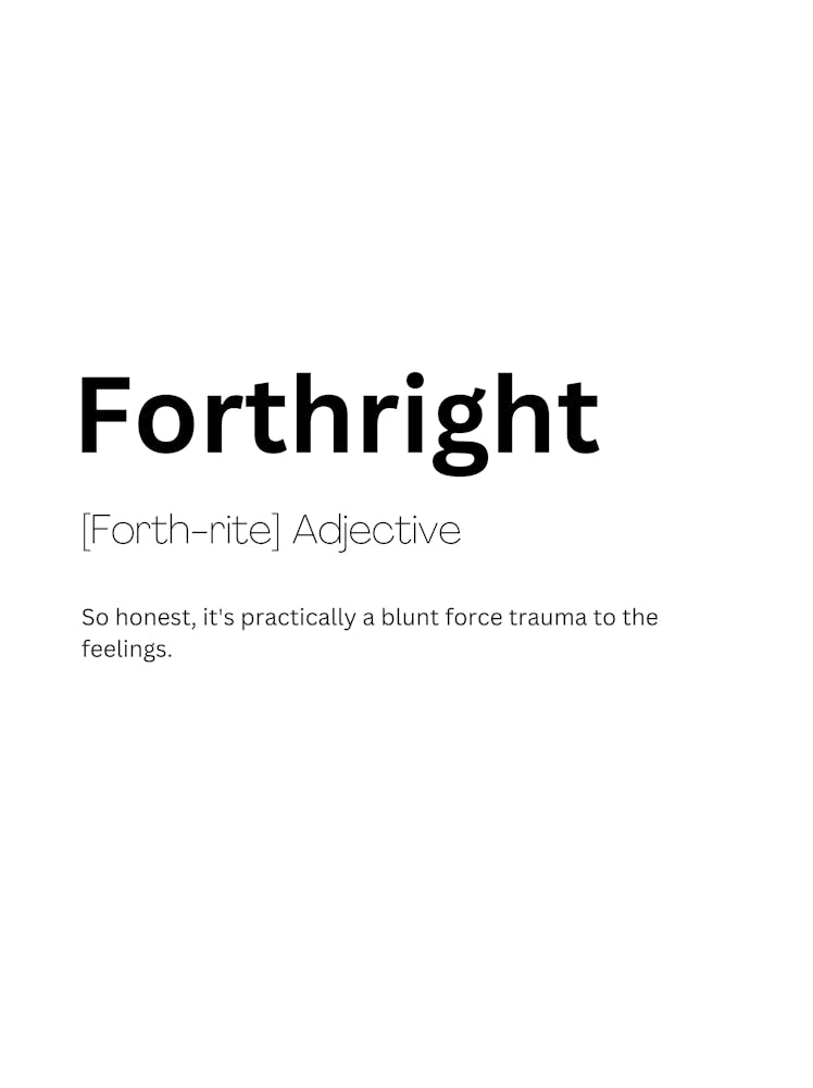 Forthright Definition Meaning
