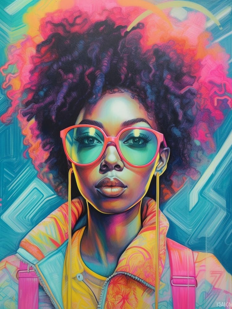 Hipster Portraits Pencil Pop Art 4