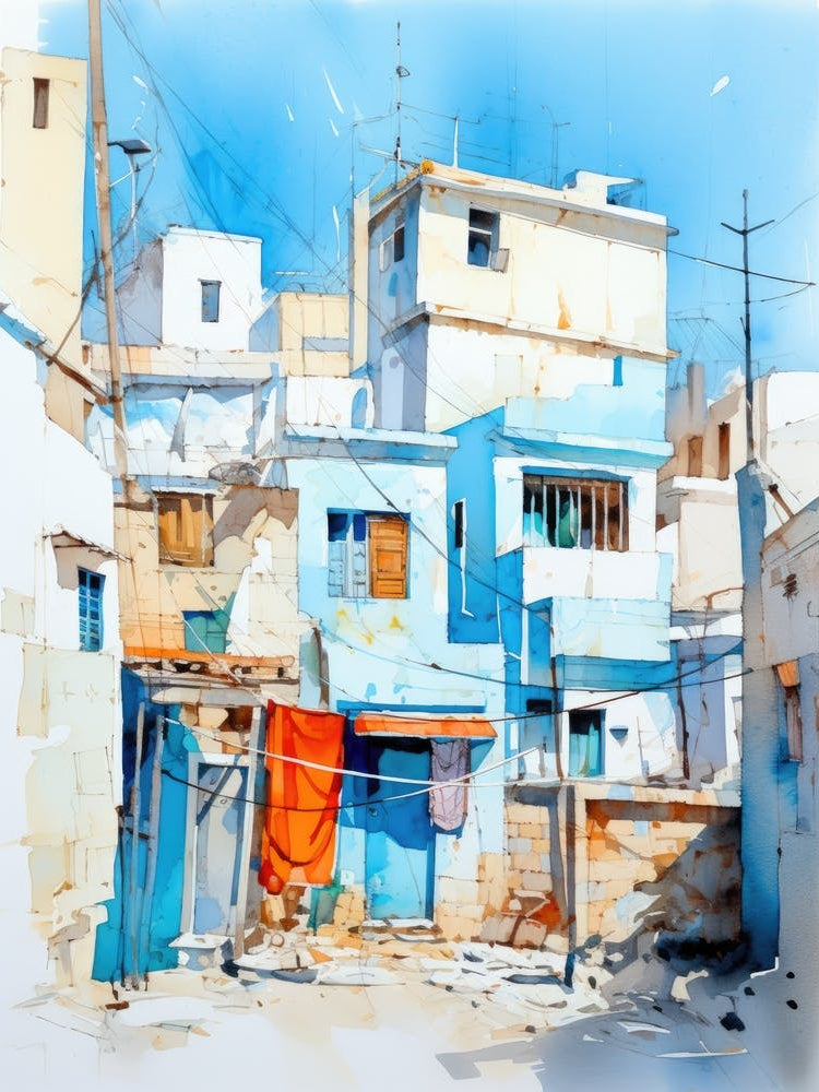 Blue Street Painting