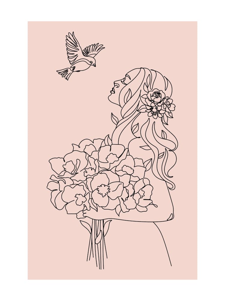 Bride With Flowers
