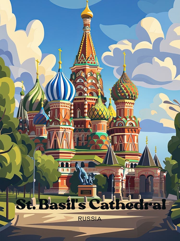 St Basils Cathedral Russia Travel Art