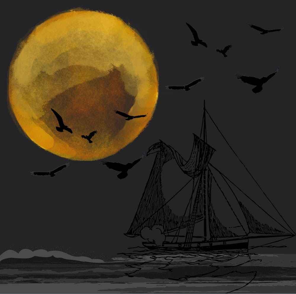 Sailing Sally Sailboat- Dark/Grey/Yellow