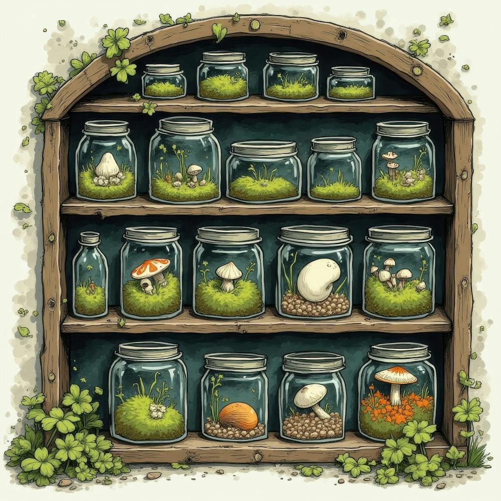 Jars Of Mushrooms
