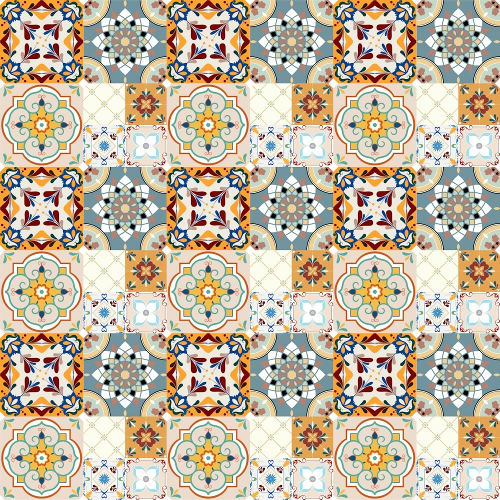 Azulejo - vector tiles, Portuguese tiles 8