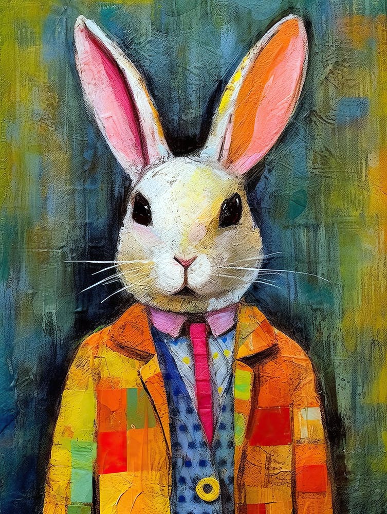 Cute Rabbit In A Suit 3