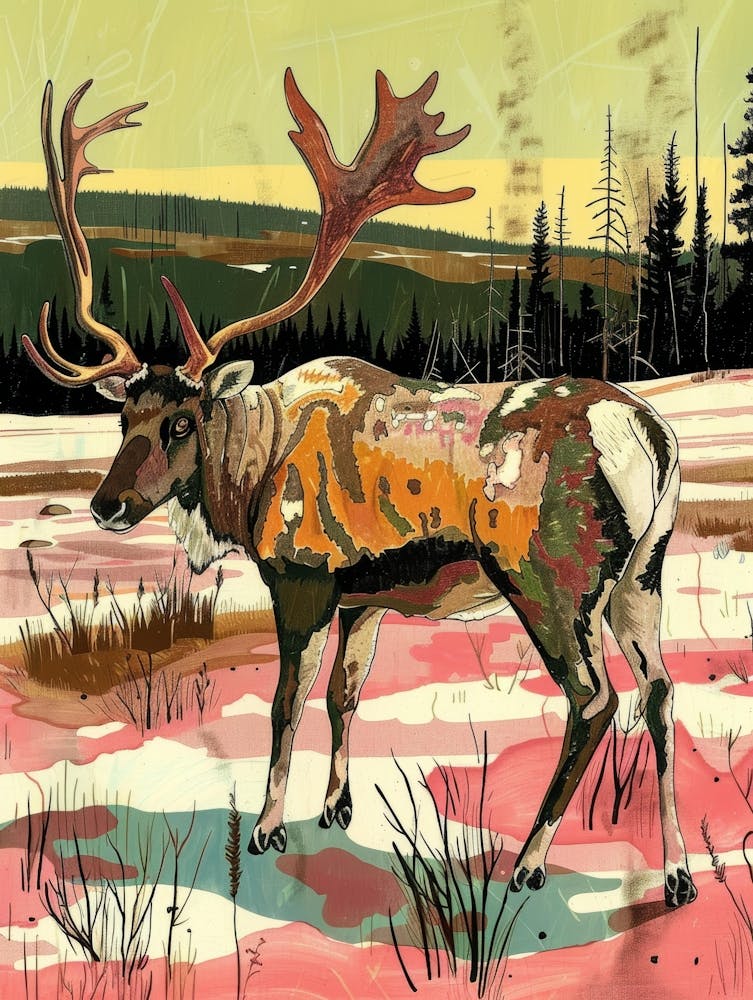 Elk In The Snow 1