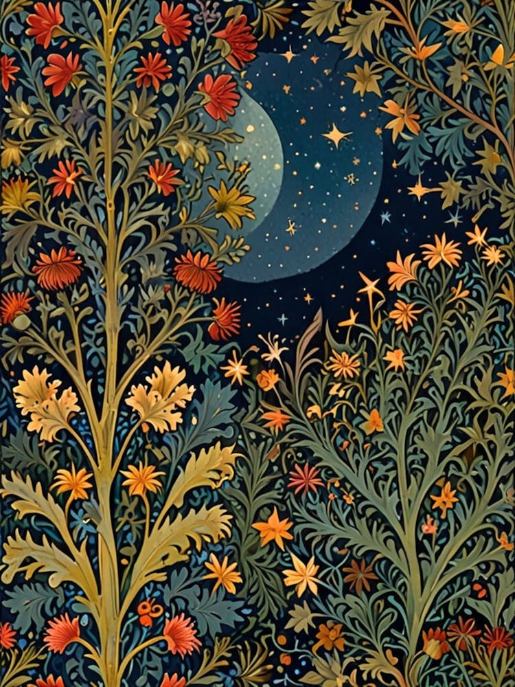 William Morris Moonlit Garden