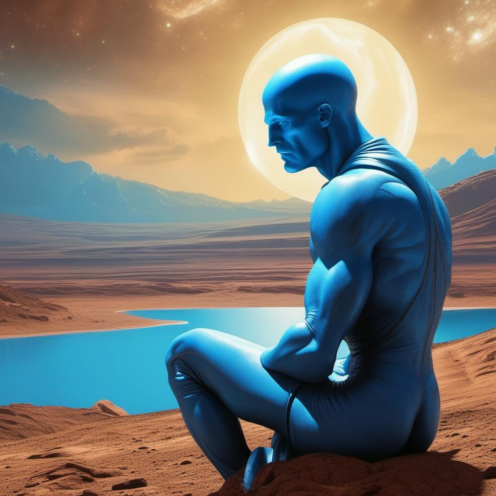 Dr. Manhattan In Space