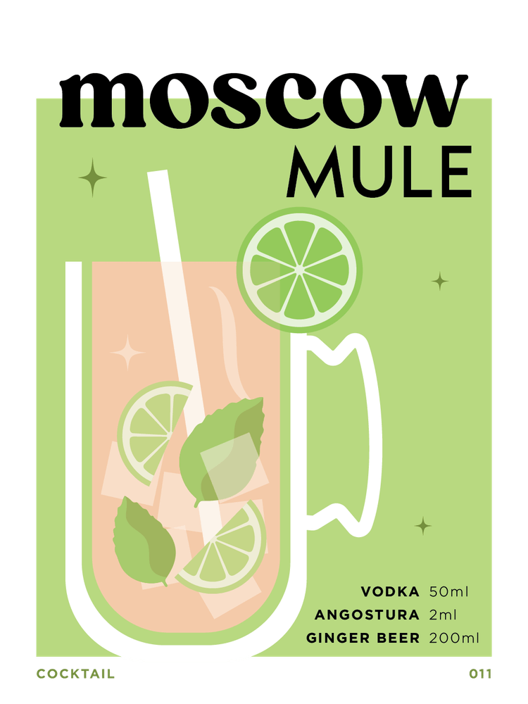 Moscow Mule in Green Cocktail Recipe