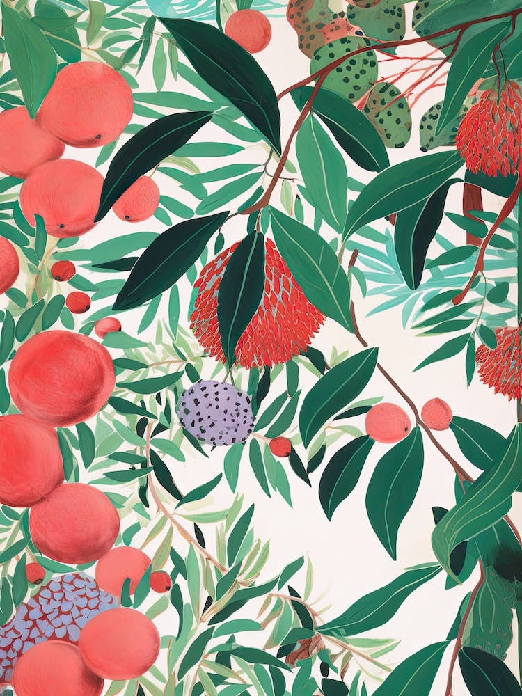 Lychee Fruit Drawing 1