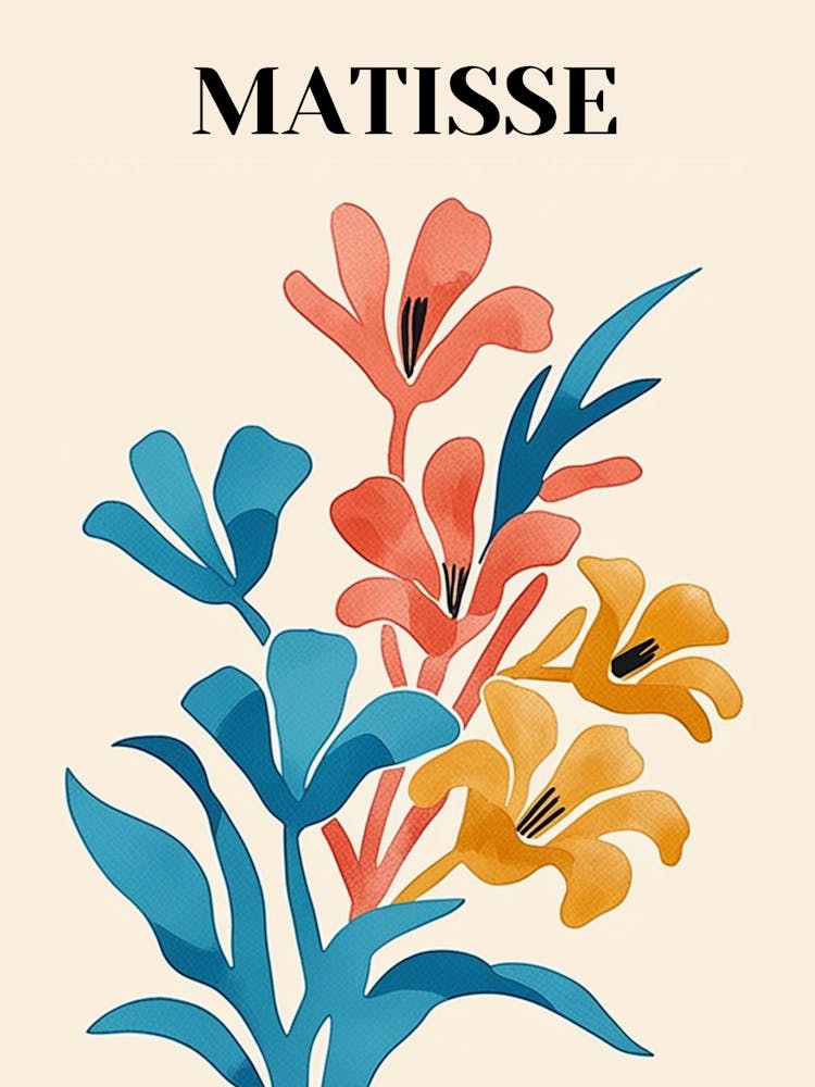 Matisse Watercolor Flowers 2