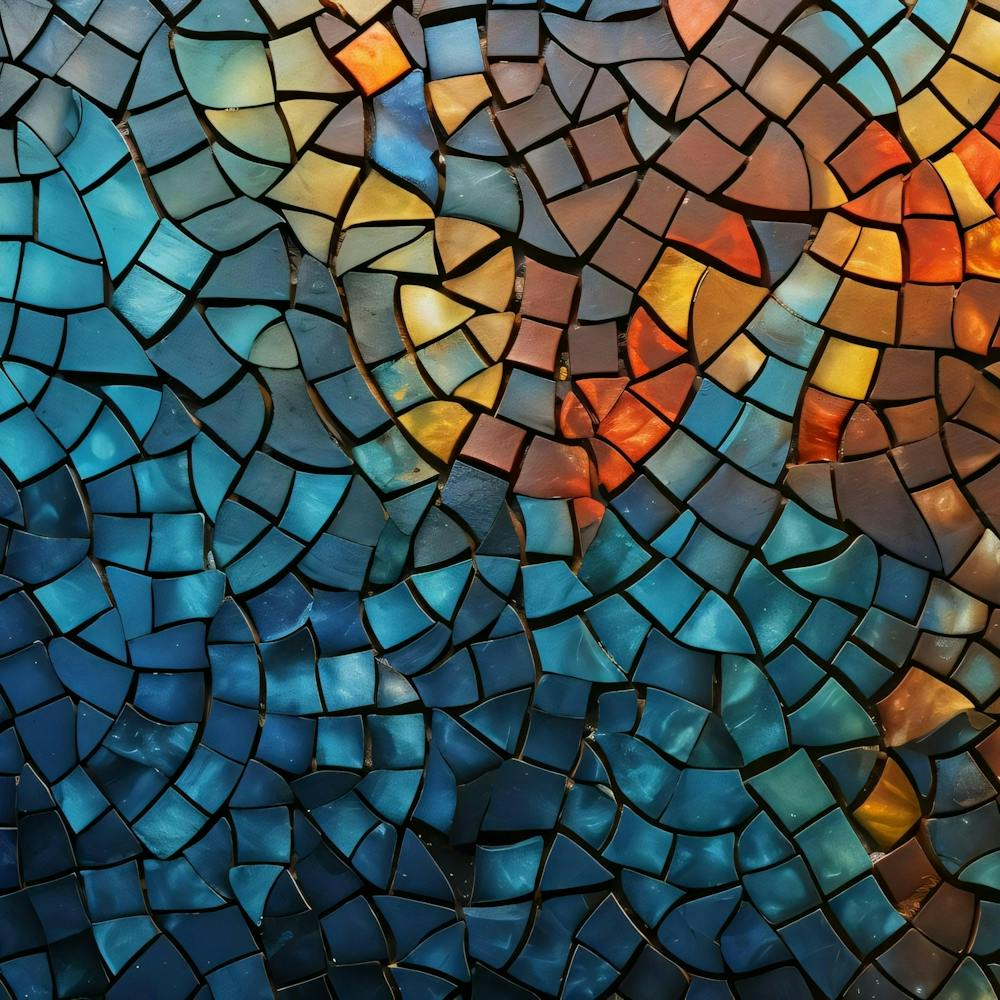 Photography Of The Texture Of A Mosaic Of Ceramic