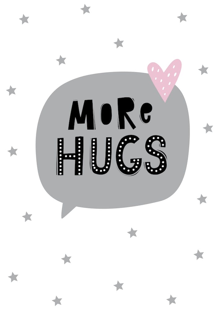 Scandi More Hugs Speech Bubble