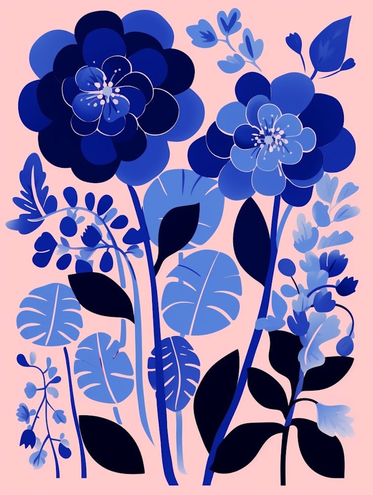 Blue Flower Illustration Hydrangea 6