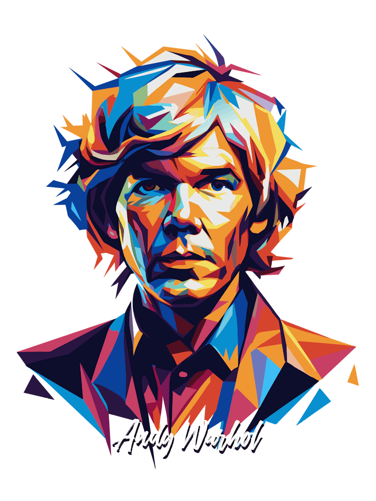 Andy Warhol Portrait WPAP Pop Art