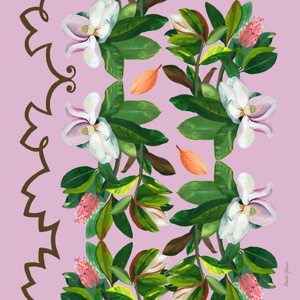 Magnolias With Edge Square