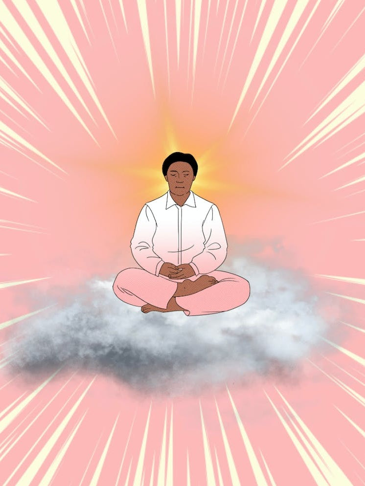 Meditate in The Clouds - Pink/Grey/Yellow