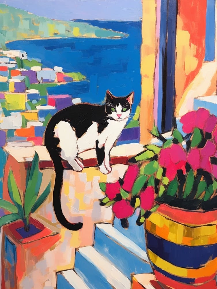 Painting Of A Cat In Antalya Turkey 1