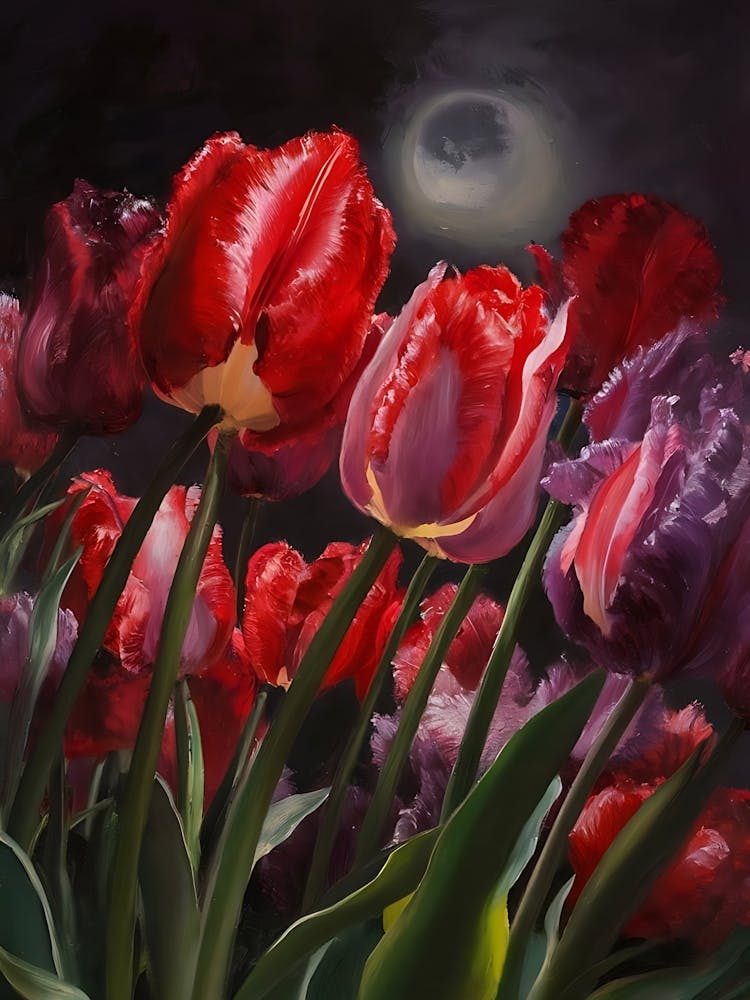 Tulips In The Moonlight