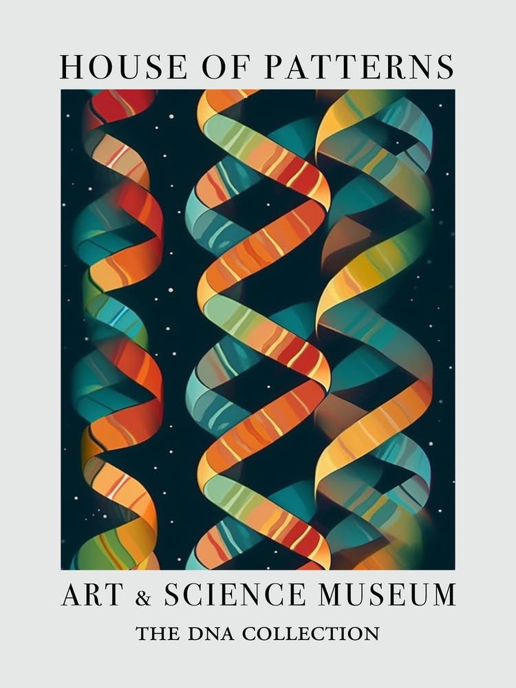 Dna Art Abstract Painting 8 House Of Patterns