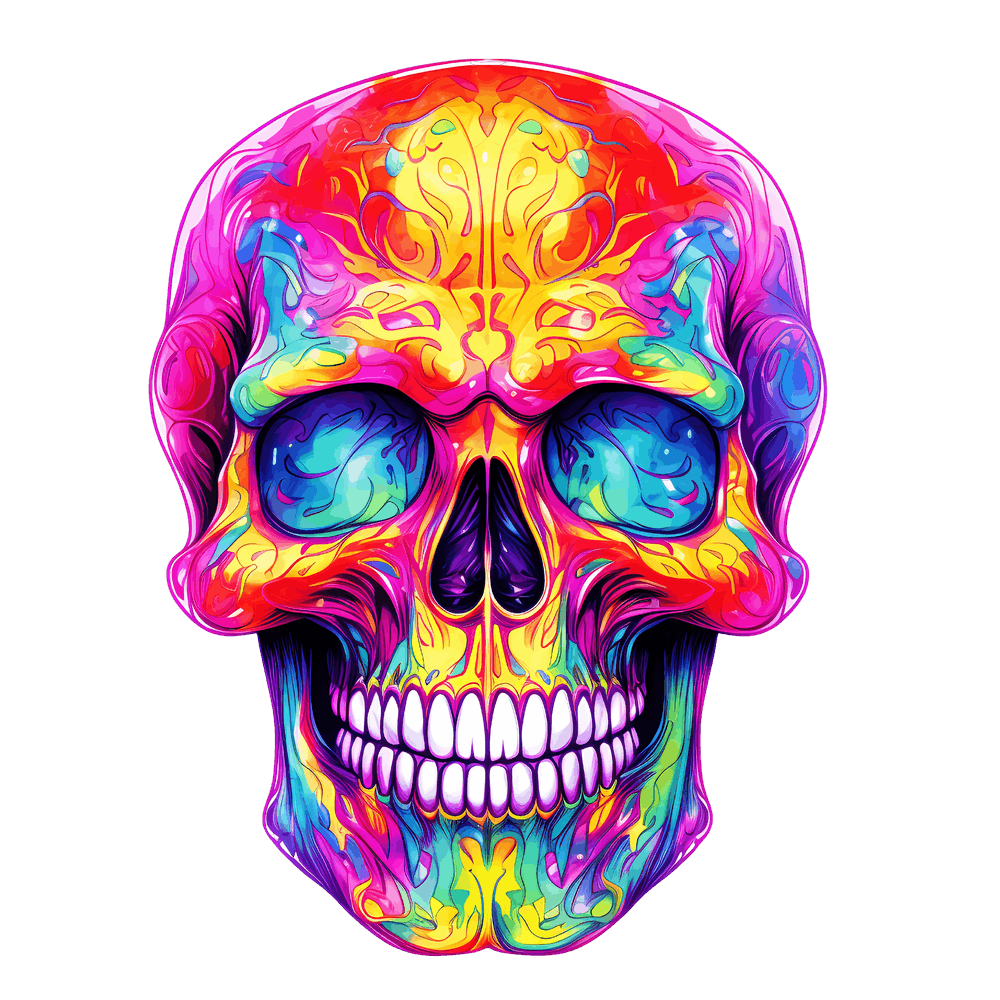 Psychedelischer Schädel