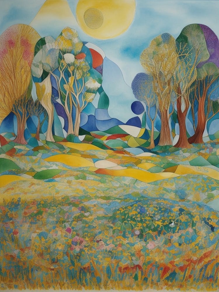 Landschaft mit Bäumen 8
