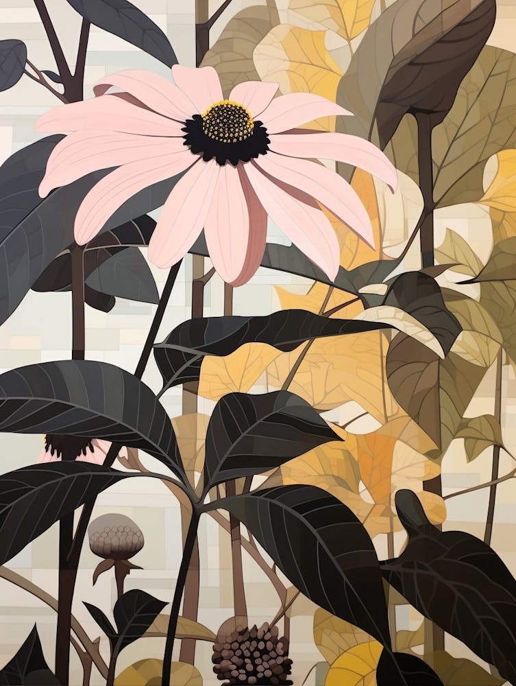 Blumenillustration Schwarzäugige Susanne 3