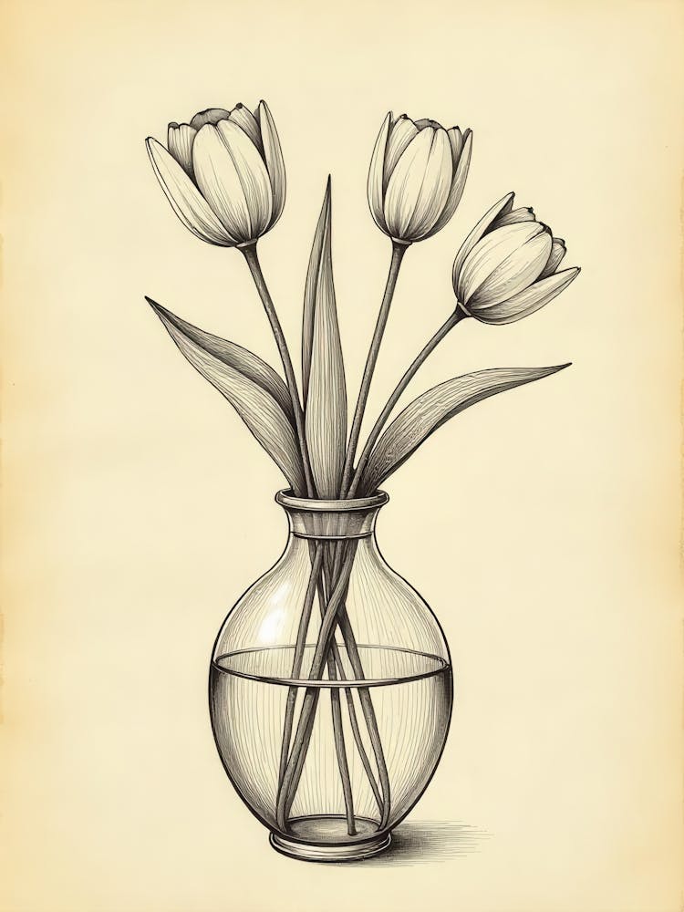 Tulips In A Vase 1