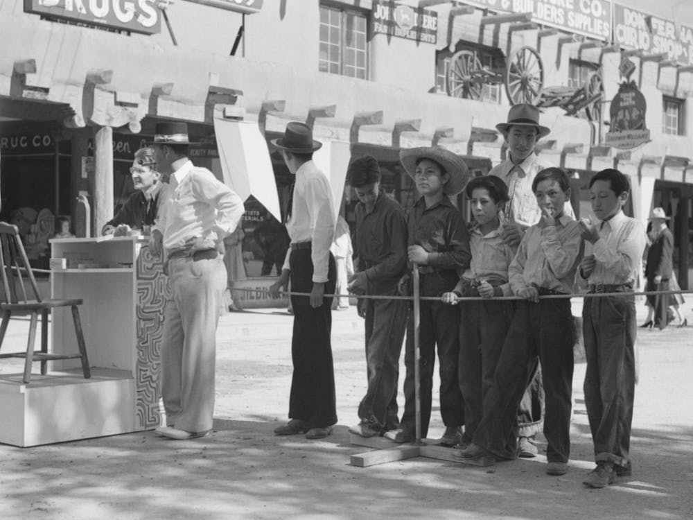 Untitled Photo, Possibly Related To People At The Fiesta, Taos, New Mexico By Russell Lee