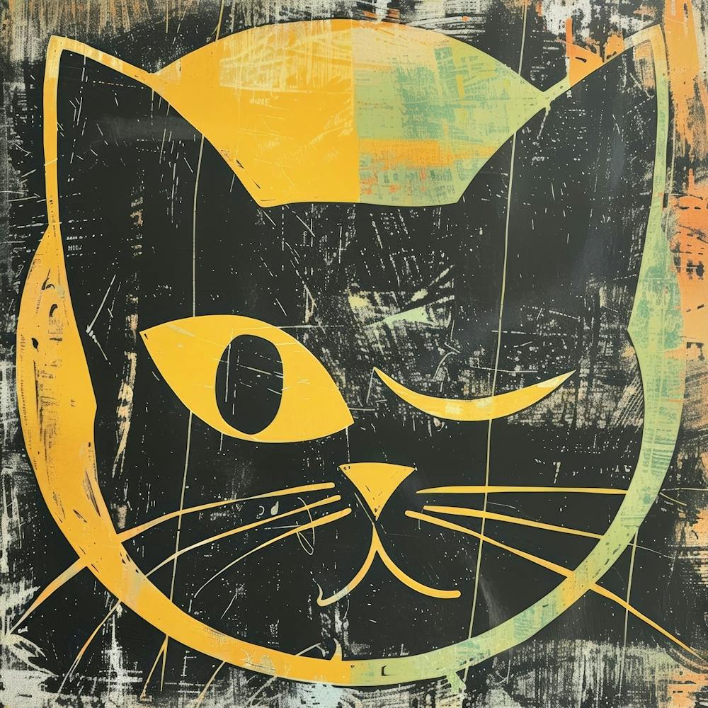 Cat With Yellow Eyes 1