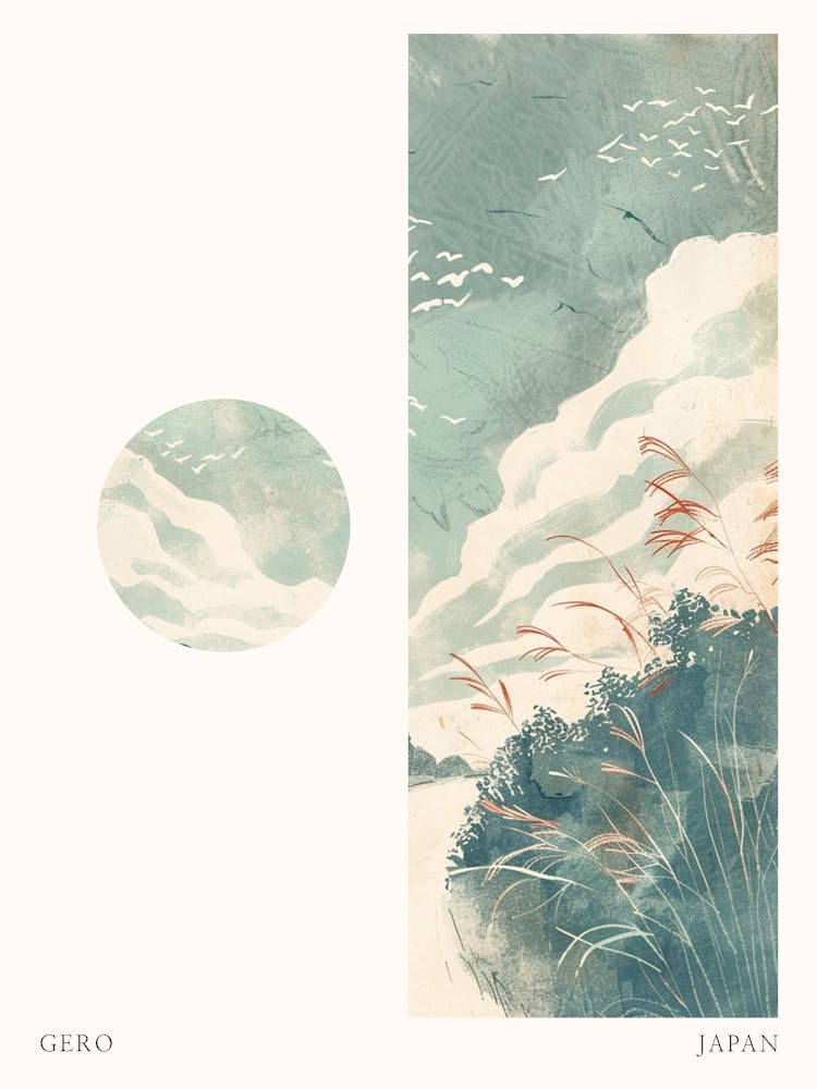 Gero Japan 3 Cut Out Travel Poster