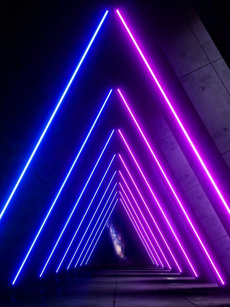 Neon landscape: Abstract wave #1 [synthwave/vaporwave/cyberpunk] — aesthetic poster