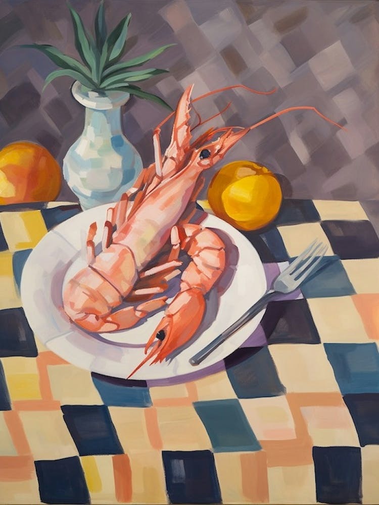 Prawn Still Life Painting