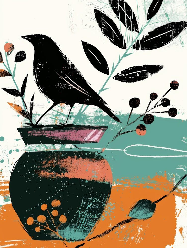 Bird In A Vase