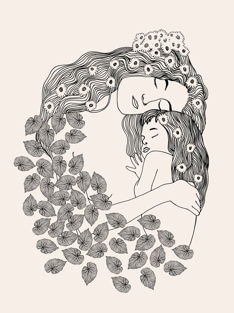 Mother And Daughter Embrace 1