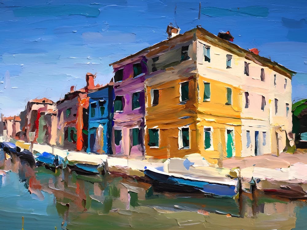 Colorful Houses On The Canal