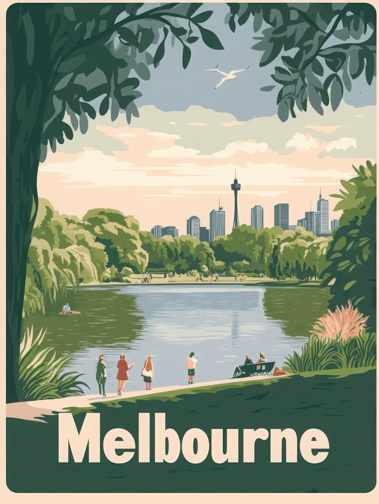 Aihrgdesign A Classic 1960s Travel Poster For Melbourne