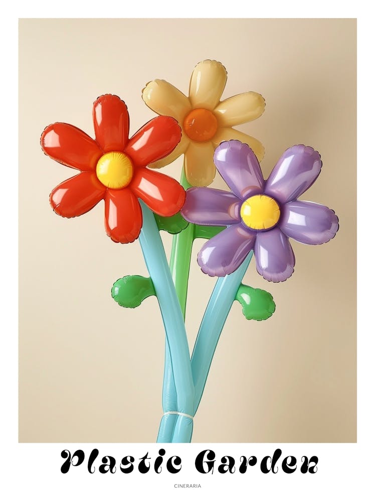 Dreamy Inflatable Flowers Poster Cineraria 1