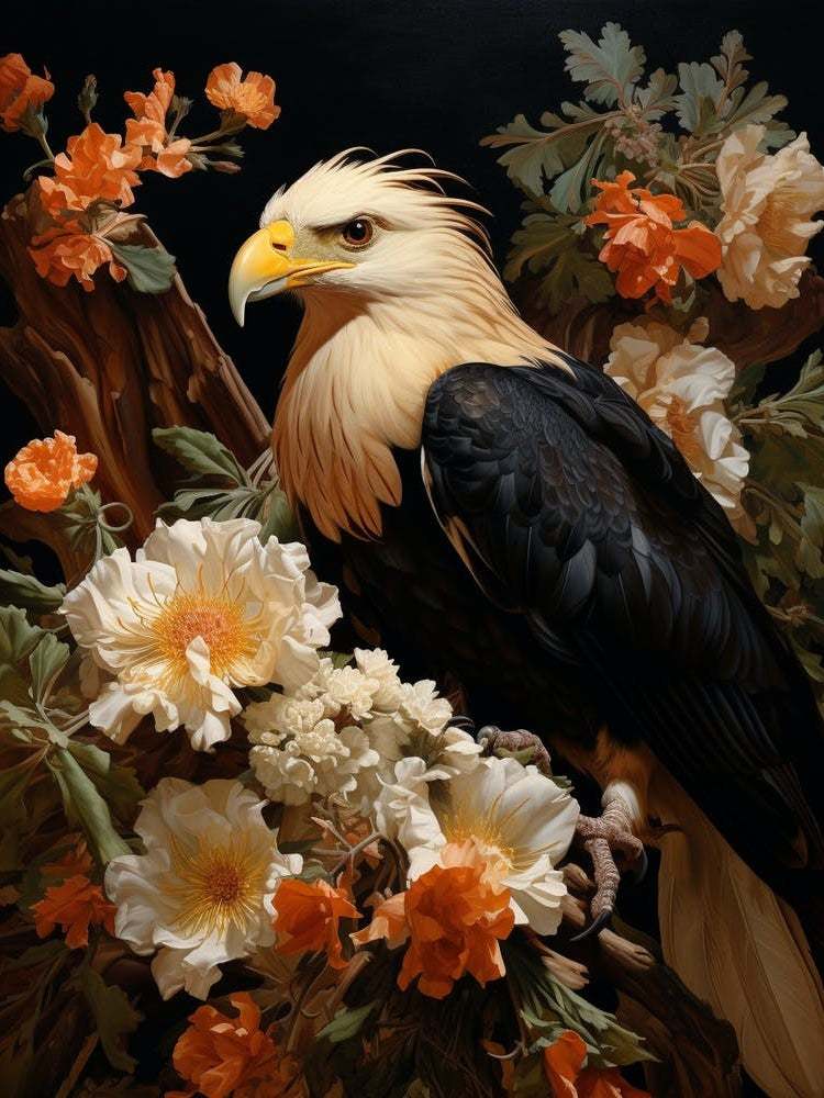 Dark And Moody Botanical Crested Caracara 3