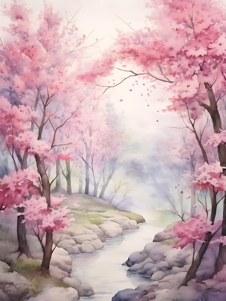 Beautiful Watercolor Cherry Blossom 7