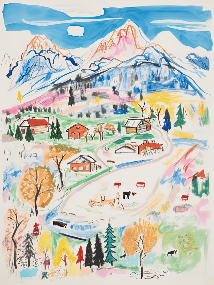 Amangani   Jackson Hole, Wyoming   Resort Storybook Illustration 3