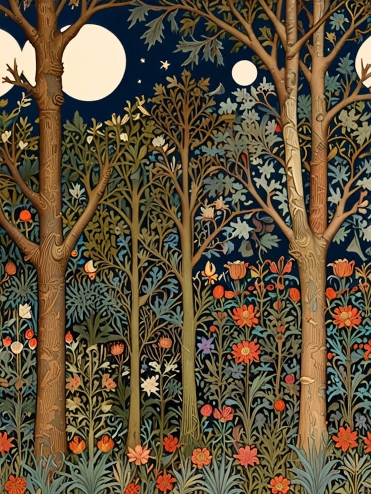 William Morris Forêt au Clair de Lune 8