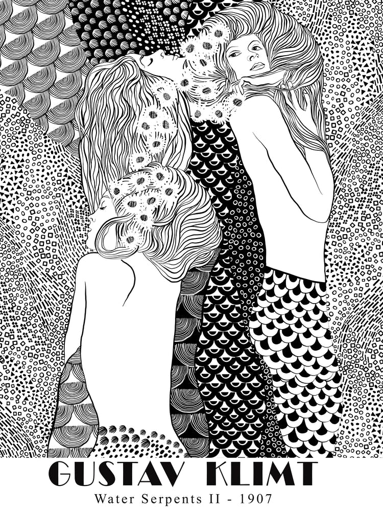 Wasserschlangen II (Water Serpents) - Klimt remake
