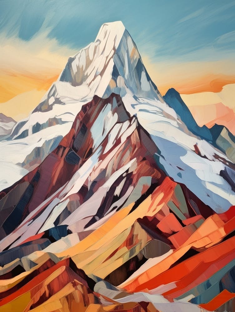 Mount Cook Aoraki New Zealand Mountain Painting