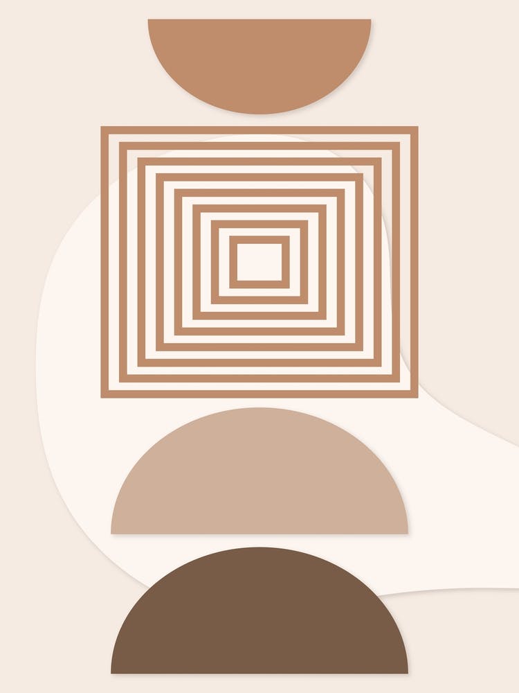 Geometric Shapes Beige Minimal Scandinavian