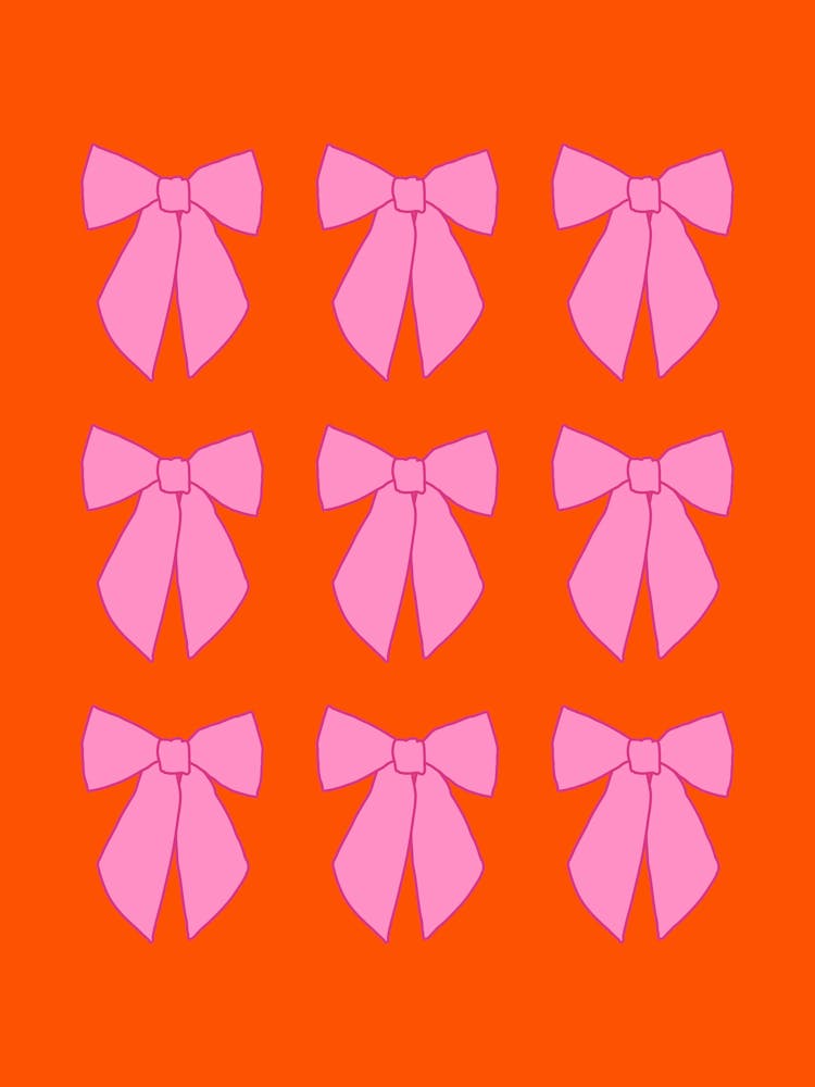 Pink And Orange Bows Coquette