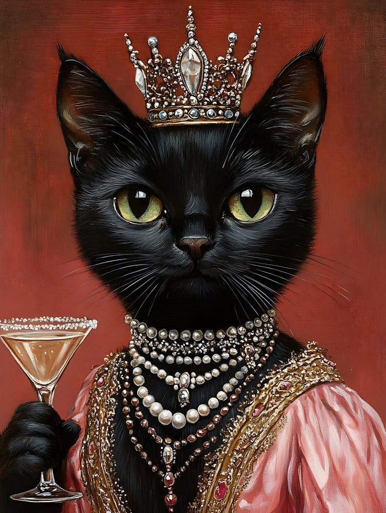 Königliche Schwarze Katze 9