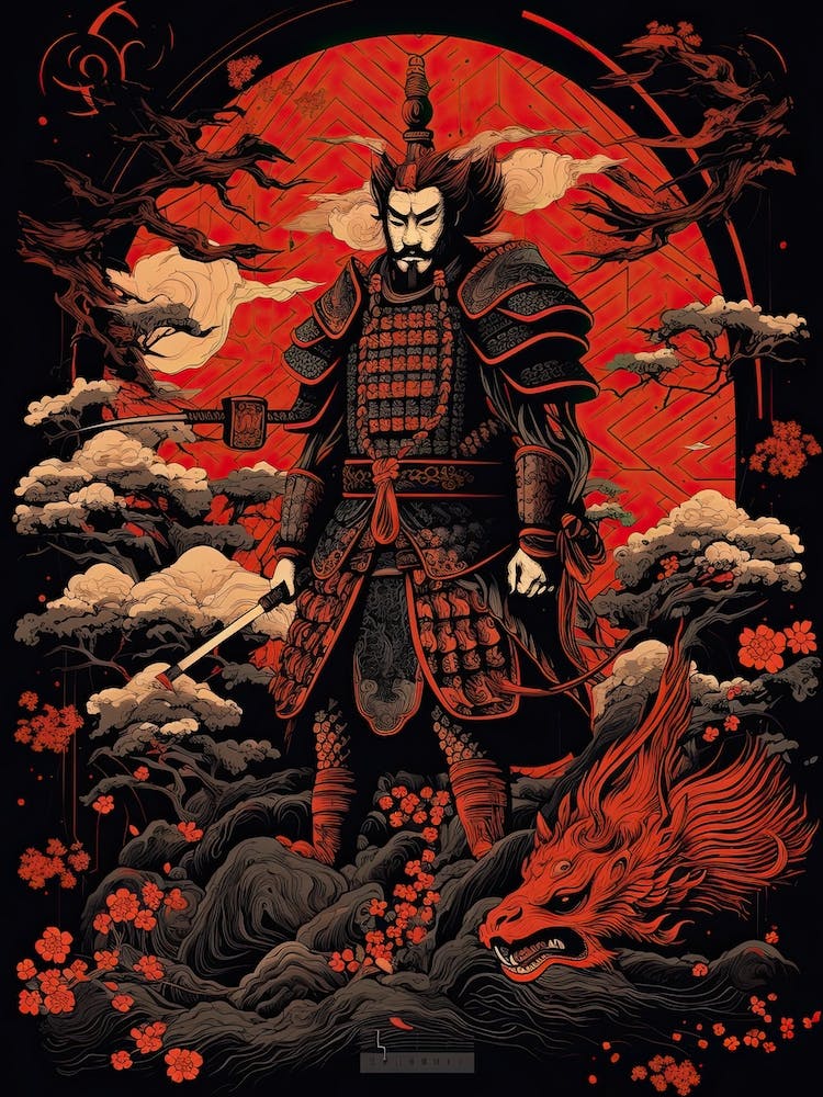 Samurai Edo Kiriko Illustration 10