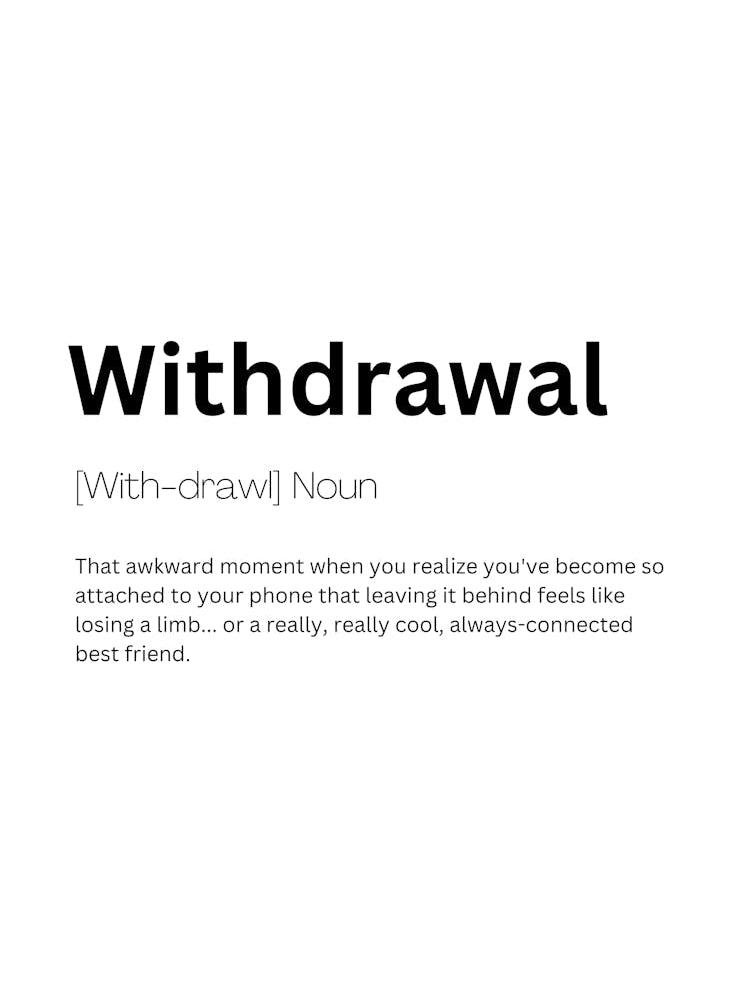 Withdrawal Definition Meaning