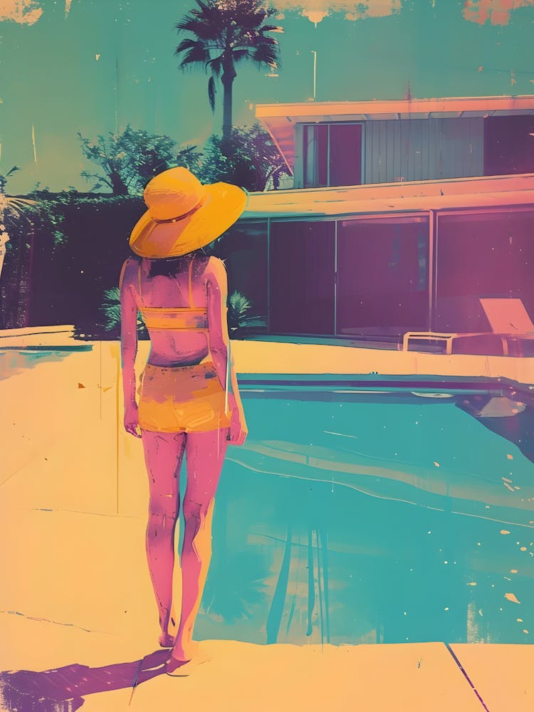 Woman By A Pool